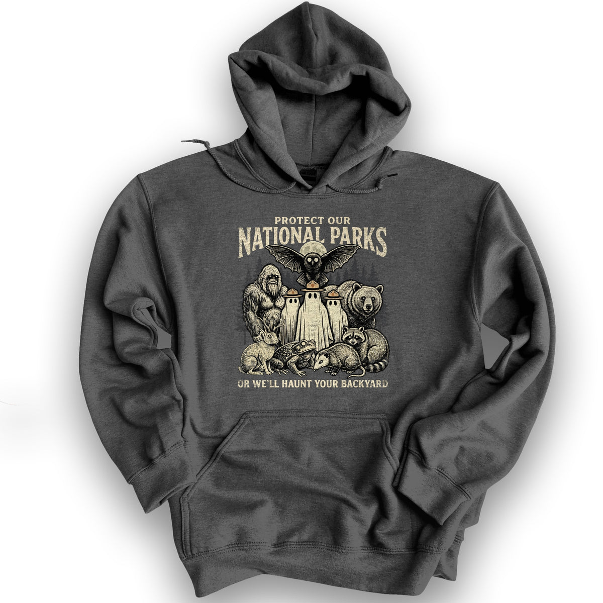 National Parks Backyard Haunt Hoodie - Dark Heather