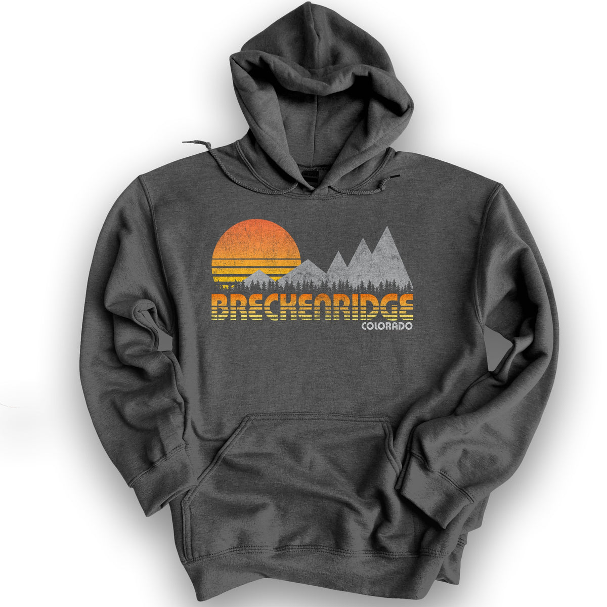 Breckenridge "80's Retro" Hoodie - Dark Heather