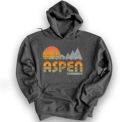 Aspen "80's Retro" Hoodie - Dark Heather