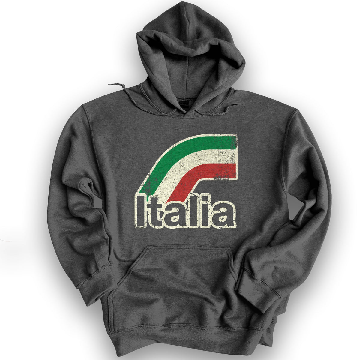 Italia Stripes Hoodie - Dark Heather