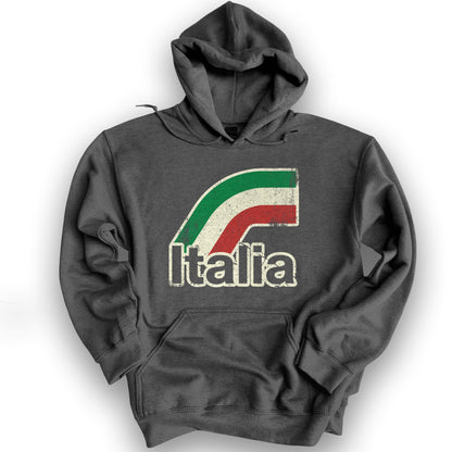Italia Stripes Hoodie - Dark Heather