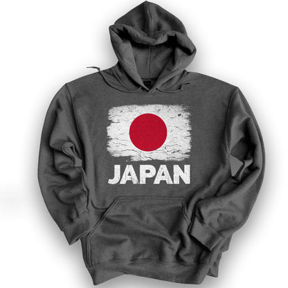 Japan Vintage Flag Hoodie - Dark Heather