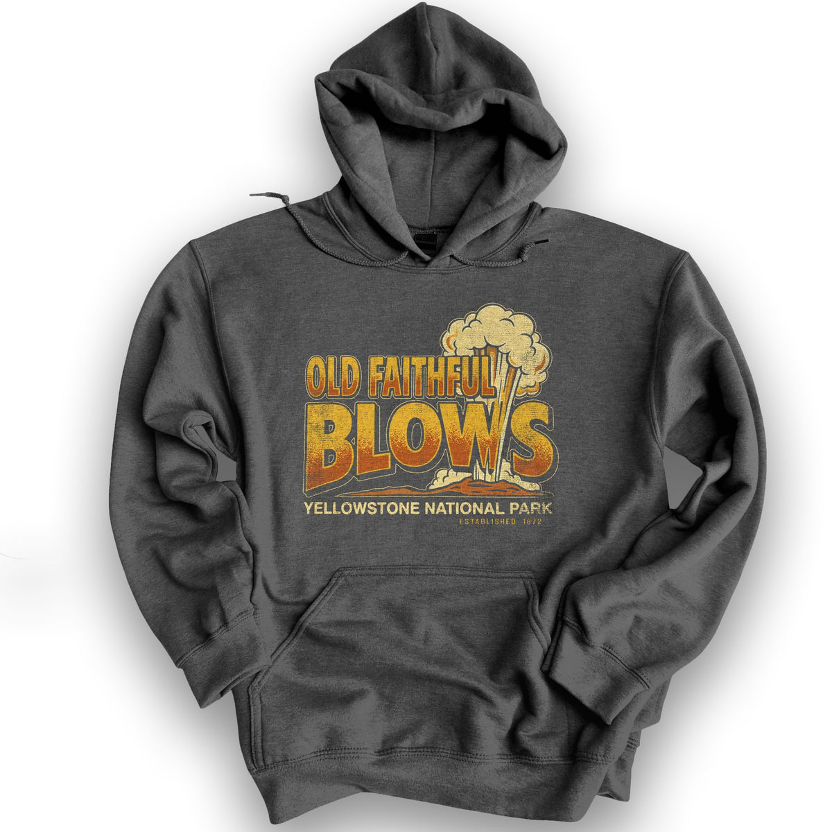 Old Faithful Blows Hoodie - Dark Heather