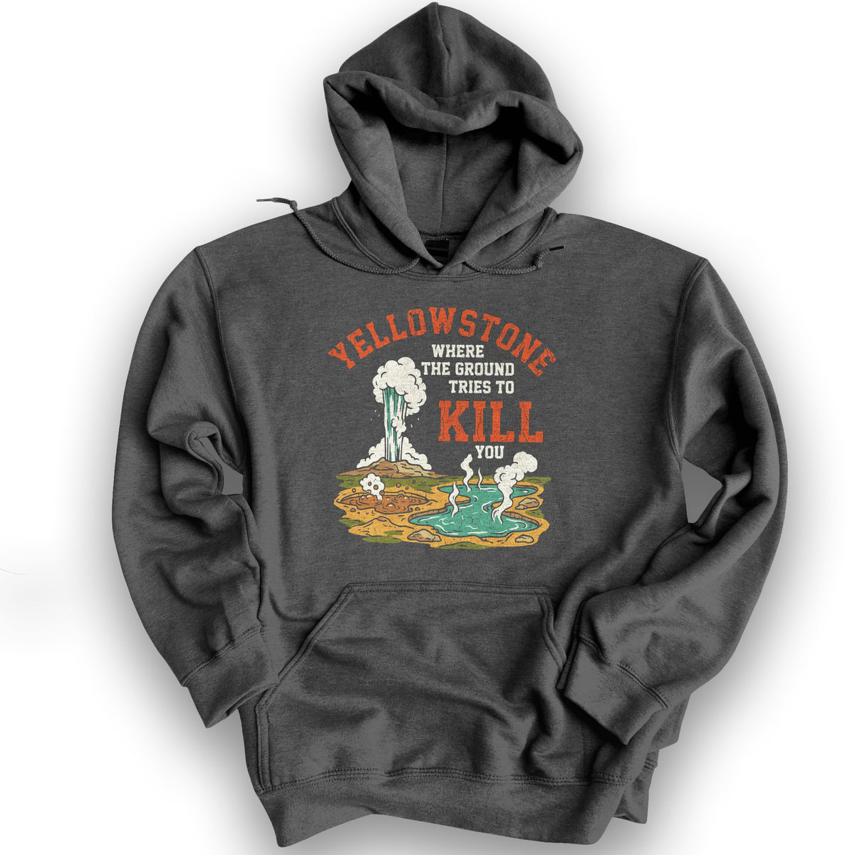 Yellowstone Ground Kill Hoodie - Dark Heather