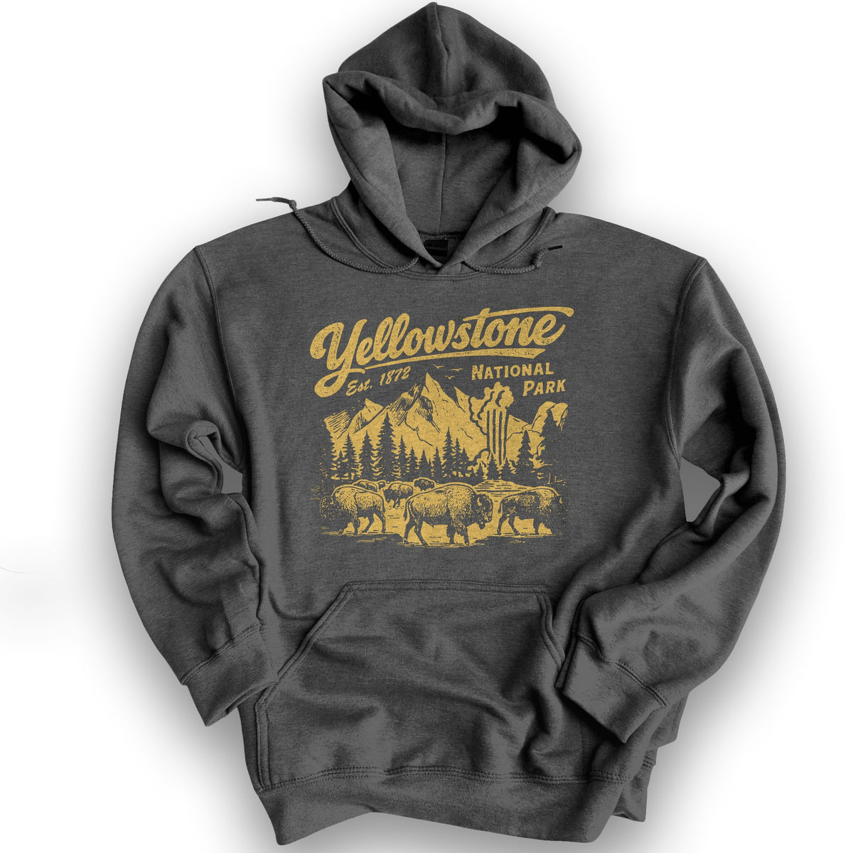 Yellowstone "Vintage Sketch" Hoodie - Dark Heather