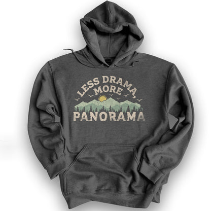 Less Drama More Panorama Hoodie - Dark Heather