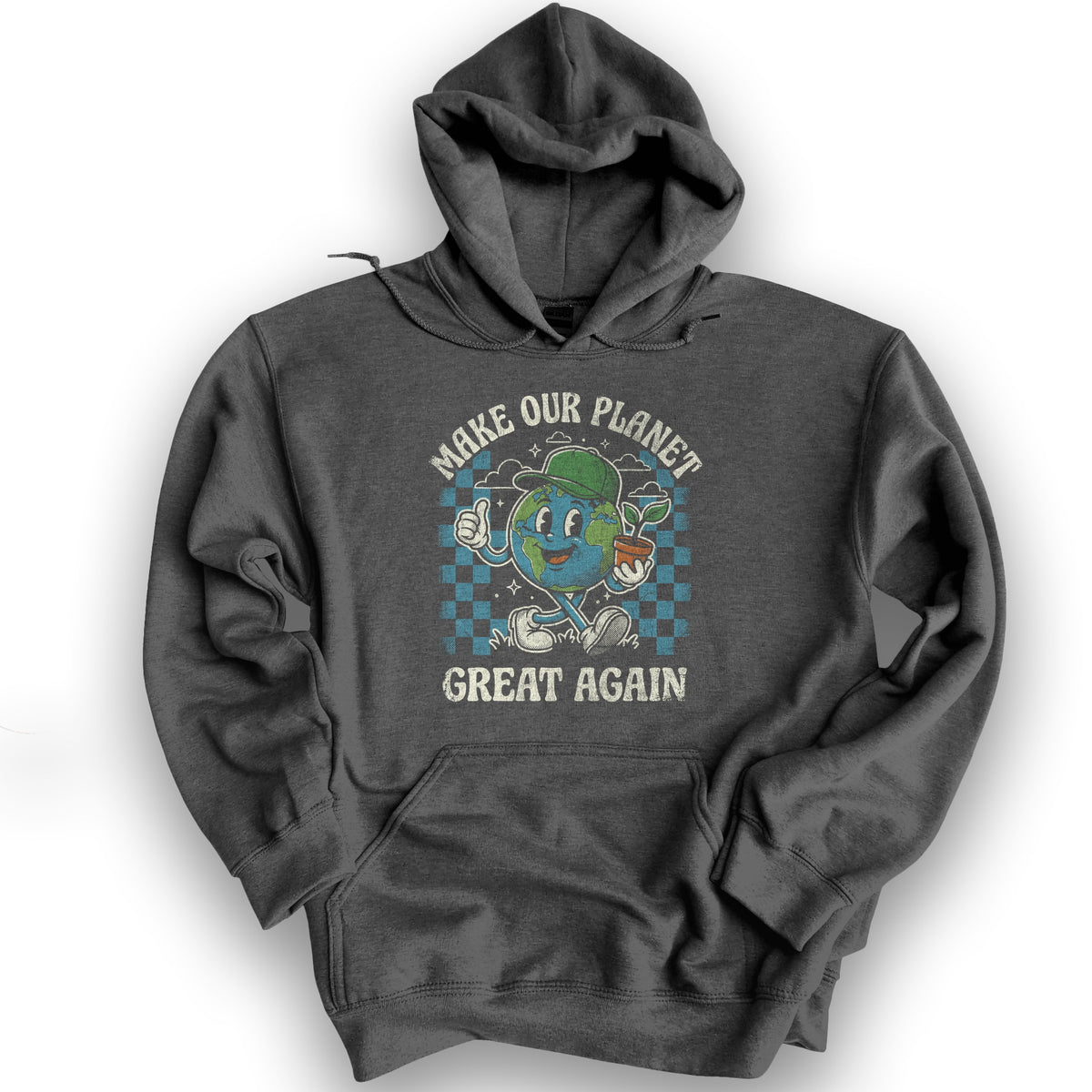 Make Our Planet Great Again Hoodie - Dark Heather