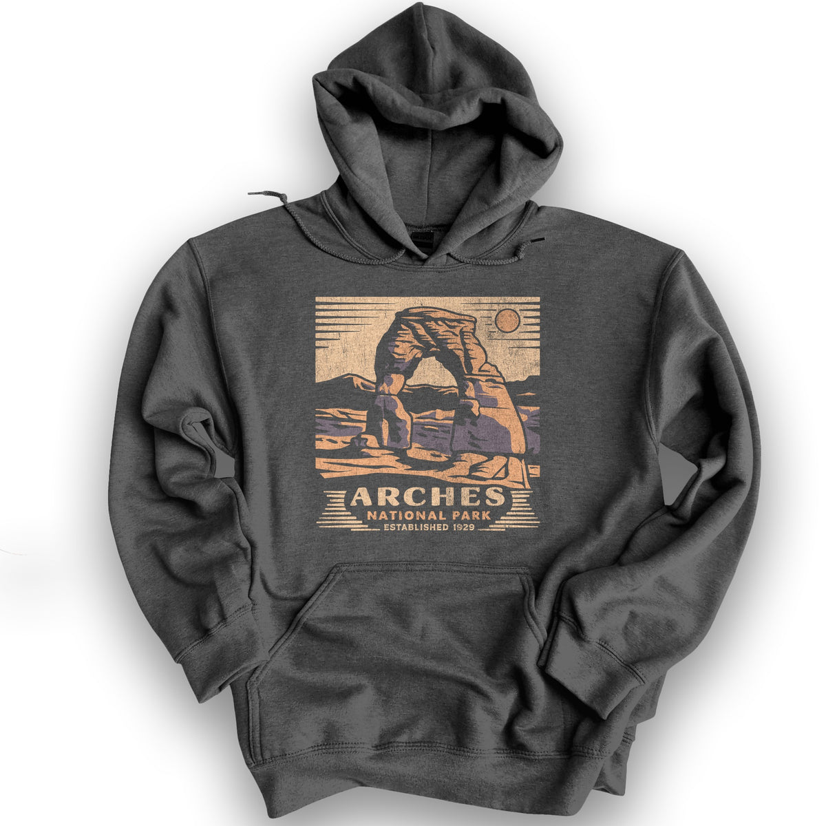 Arches Cut-Out Hoodie - Dark Heather