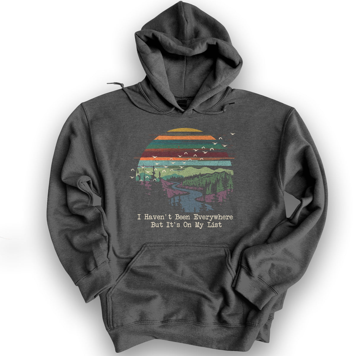 On My List Sunset Hoodie - Dark Heather