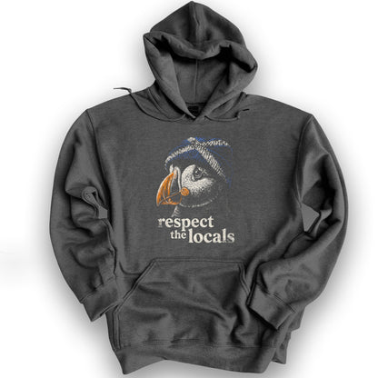 Puffin Scotland Beanie Hoodie - Dark Heather