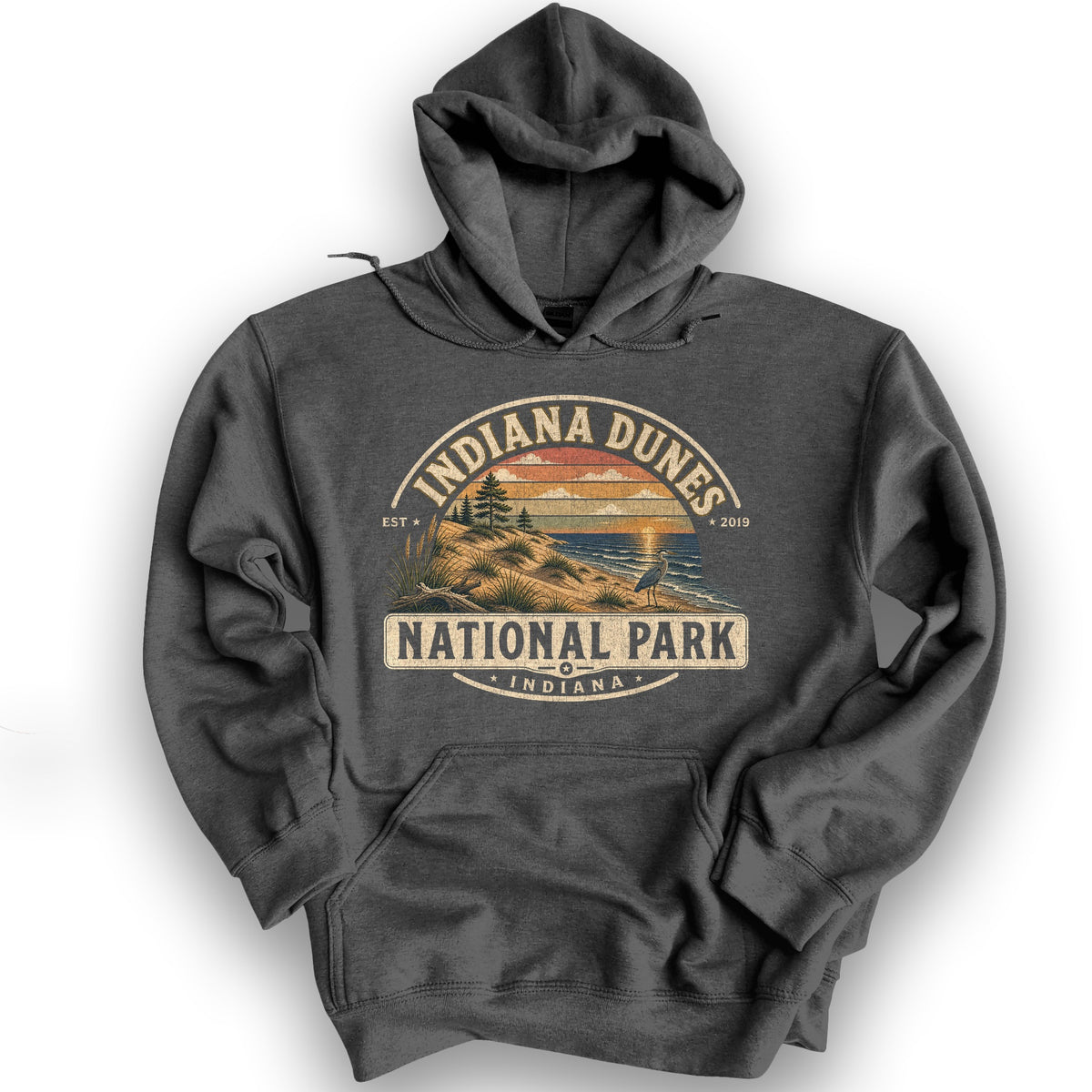Indiana Dunes Medallion Hoodie - Dark Heather