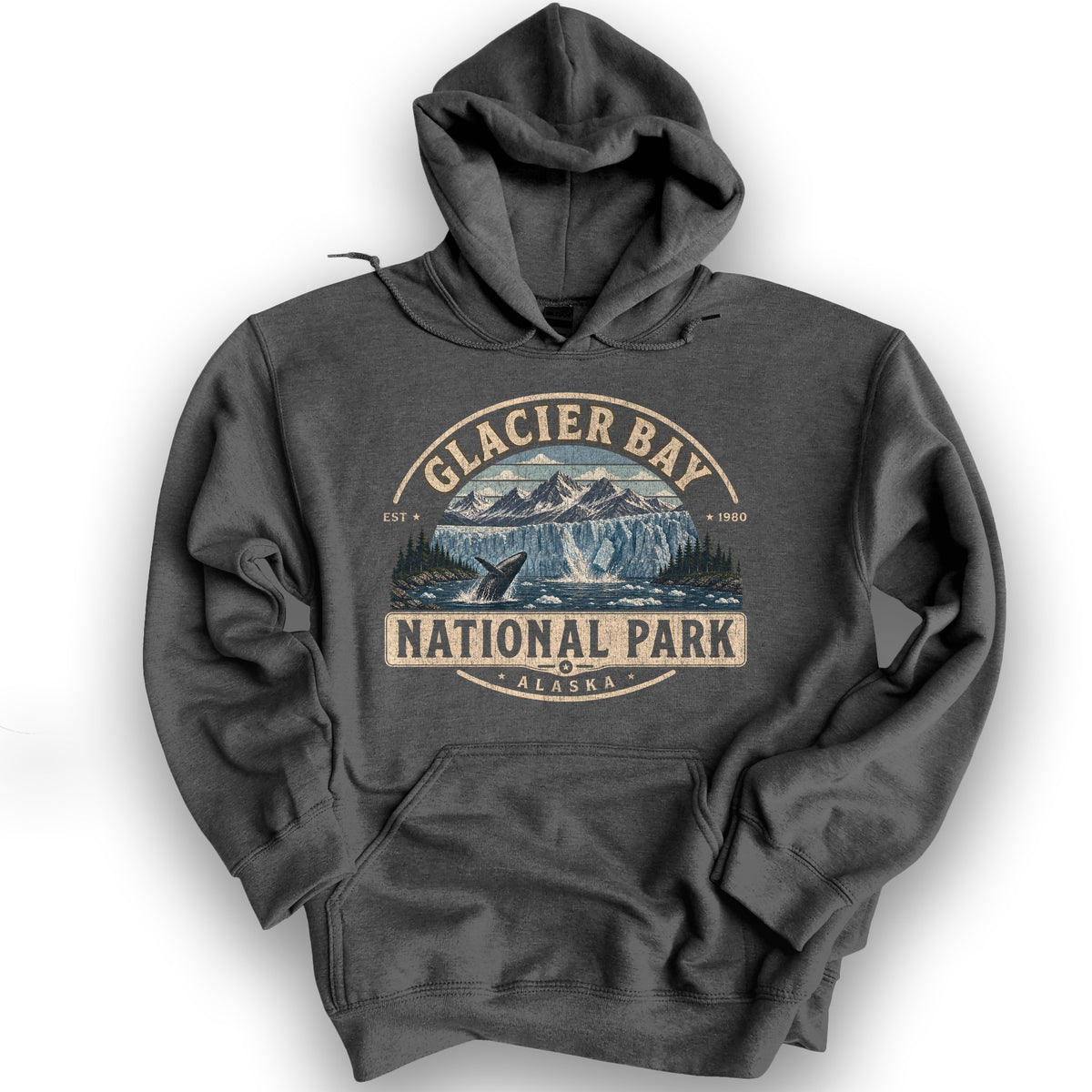 Glacier Bay Medallion Hoodie - Dark Heather