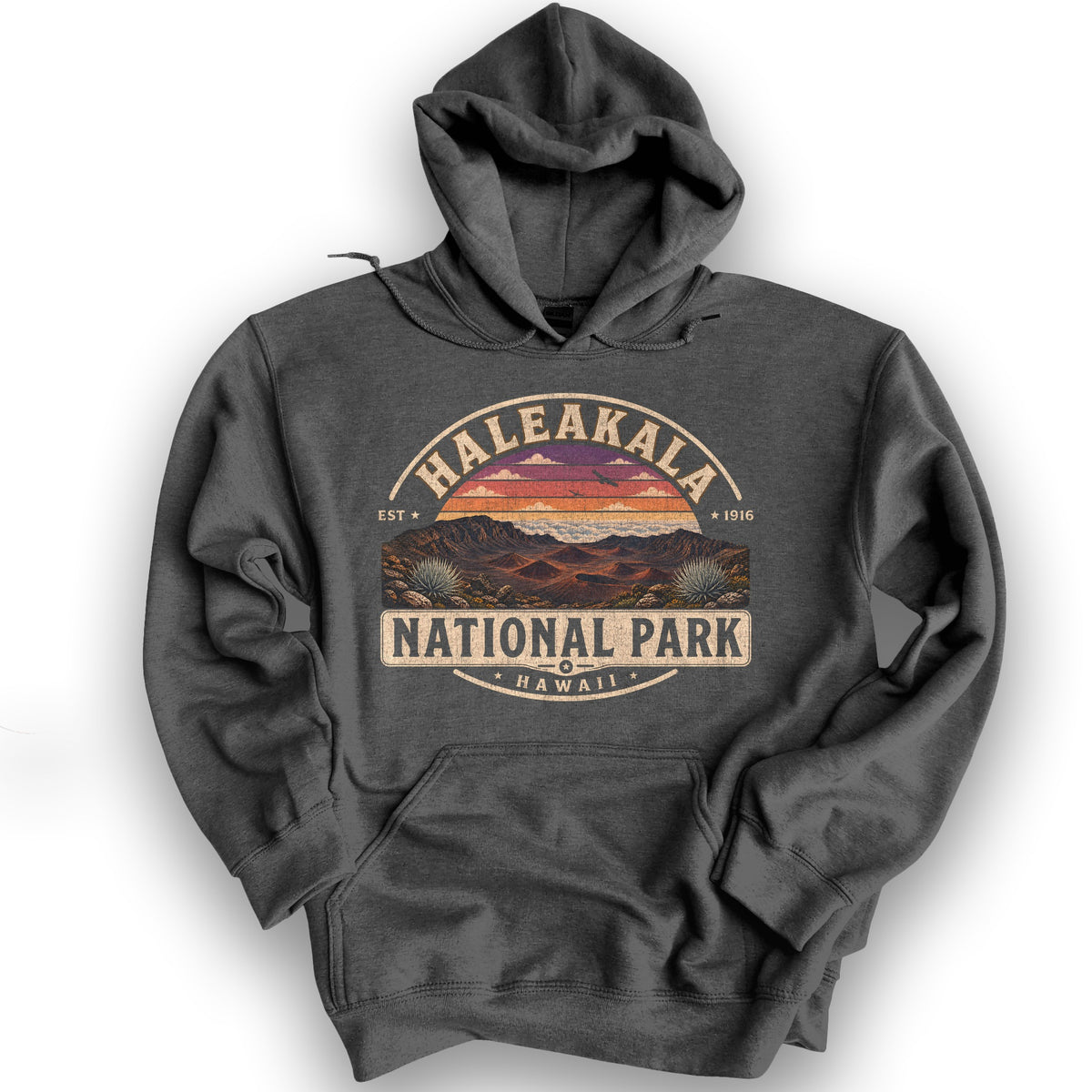 Haleakala Medallion Hoodie - Dark Heather
