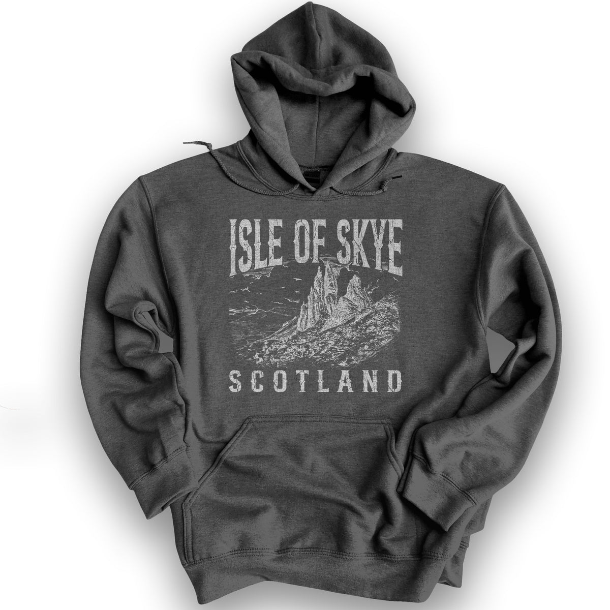 Isle of Skye Sketch Hoodie - Dark Heather