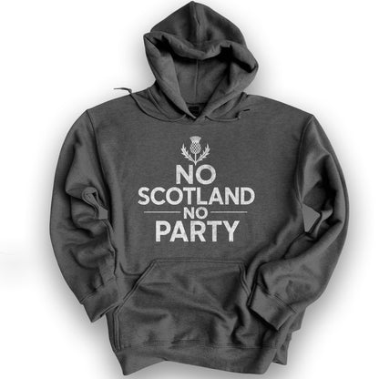 Scotland No Party Bold Hoodie - Dark Heather