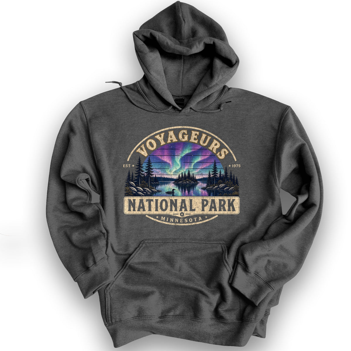 Voyageurs Medallion Hoodie - Dark Heather
