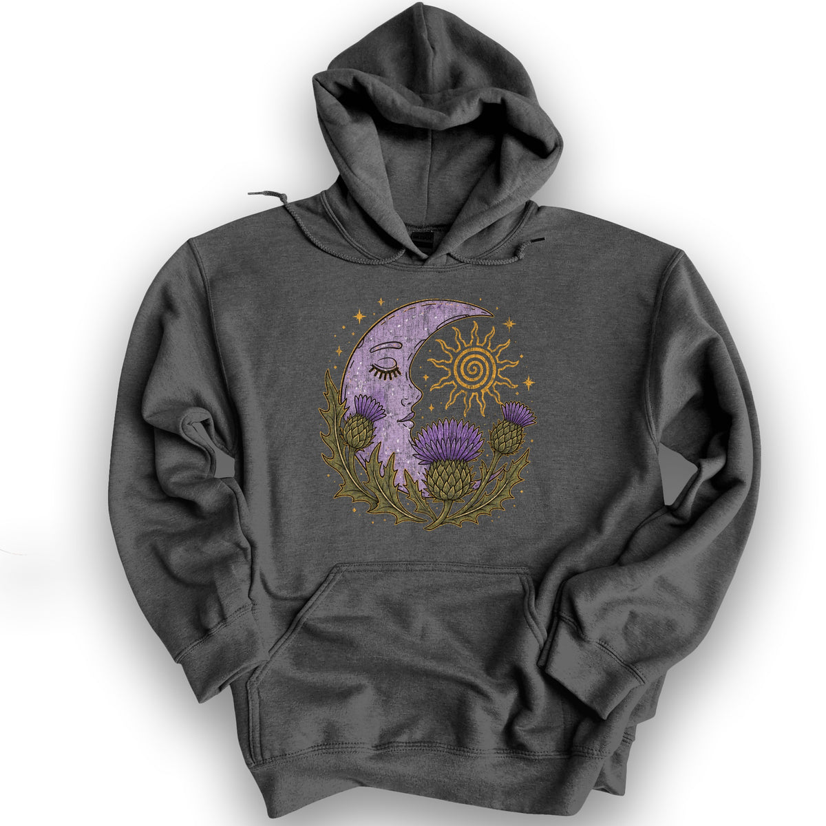 Thistle Moon Hoodie - Dark Heather