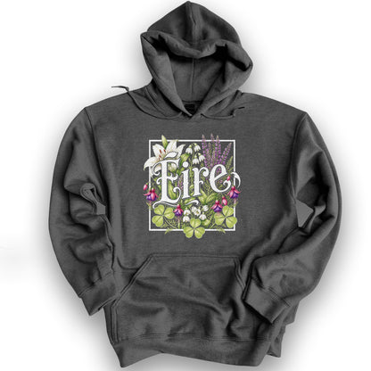 Eire Floral Hoodie - Dark Heather