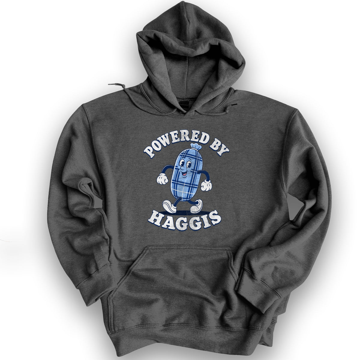 Powered By Haggis Hoodie - Dark Heather