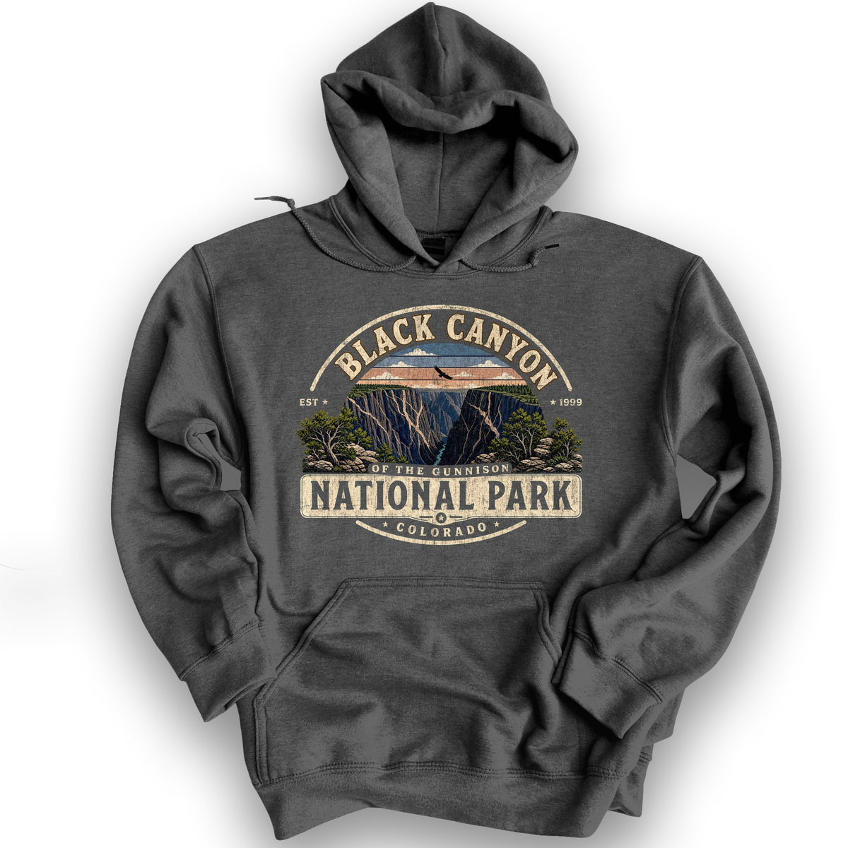 Black Canyon Medallion Hoodie - Dark Heather