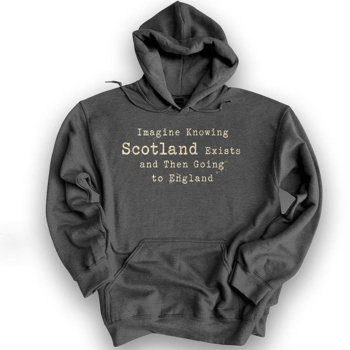Scotland Exists Hoodie - Dark Heather