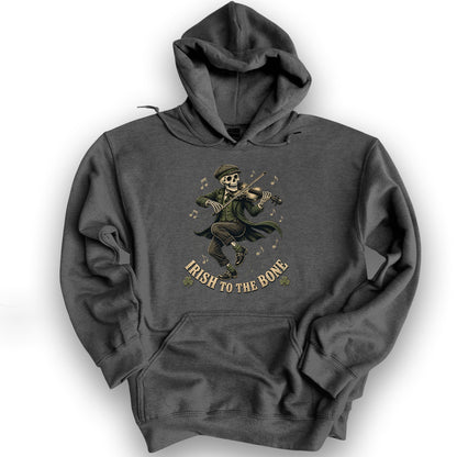 Irish Bone Jig Hoodie - Dark Heather