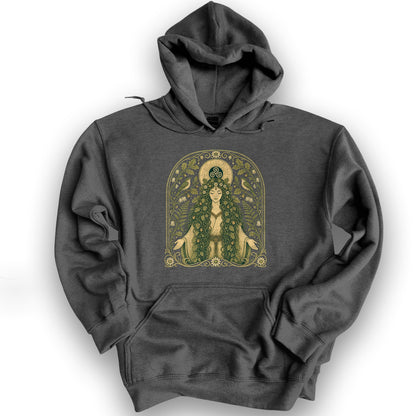 Celtic Goddess Hoodie - Dark Heather
