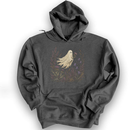 Thistle Ghost Florals Hoodie - Dark Heather