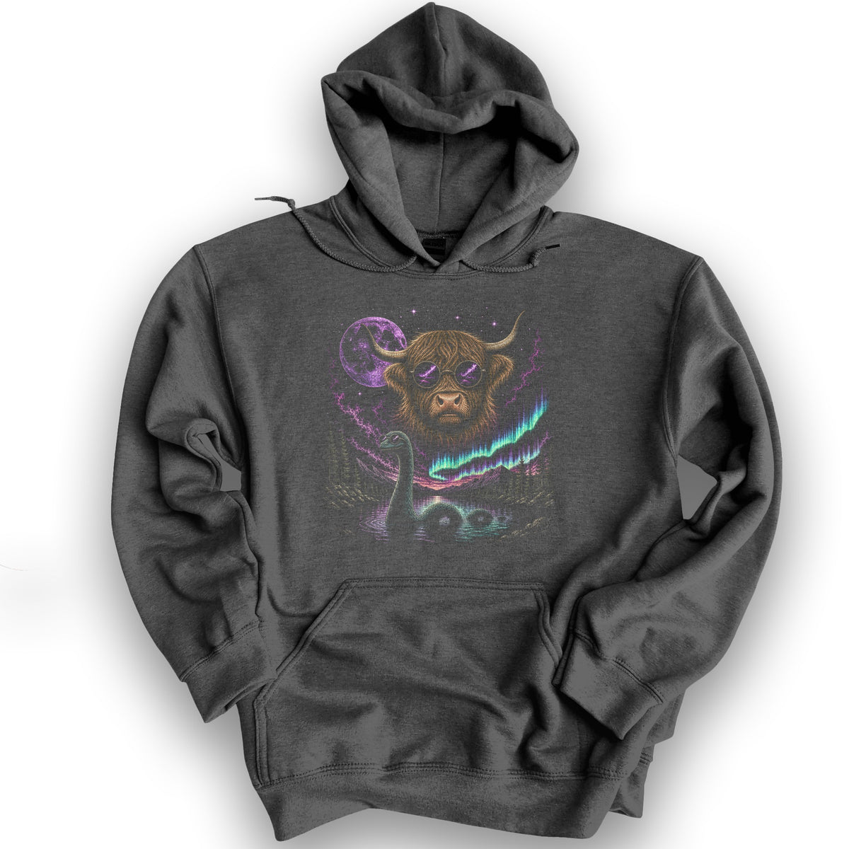 Psychedelic Scotland Hoodie - Dark Heather