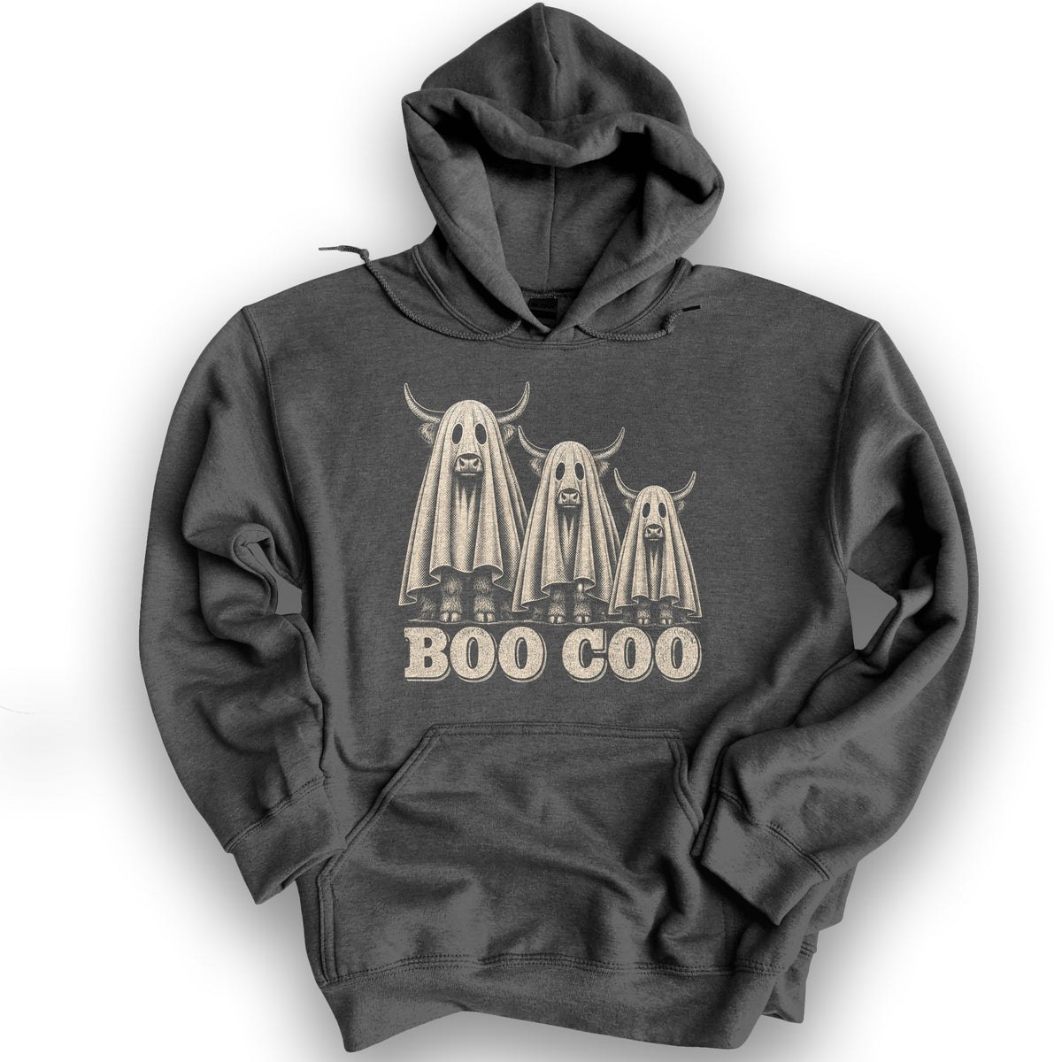 Boo Coo Trio Hoodie - Dark Heather