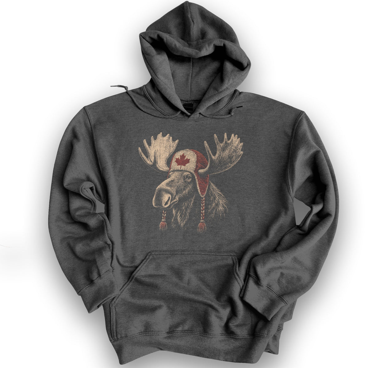 Canada Moose Cap Hoodie - Dark Heather