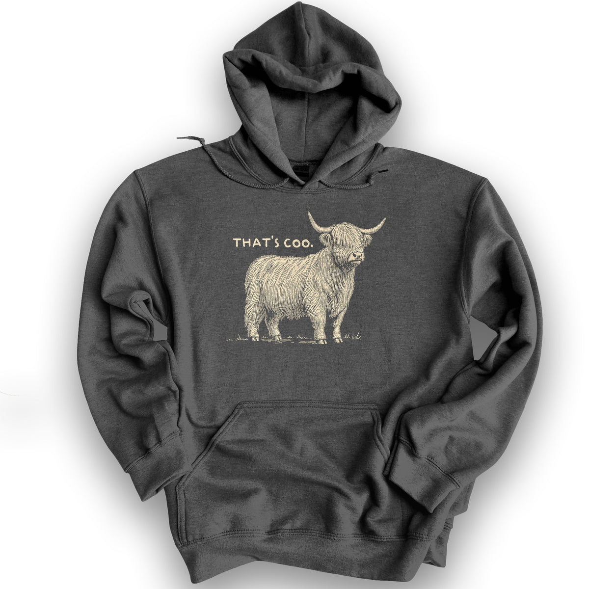 That's Coo Sketch Hoodie - Dark Heather