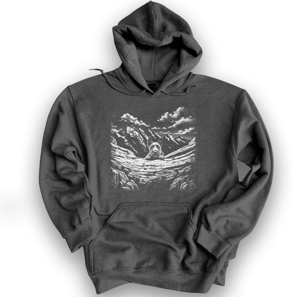 Watchful Scottish Terrier Hoodie - Dark Heather