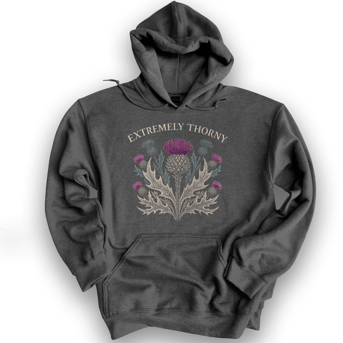 Extremely Thorny Hoodie - Dark Heather