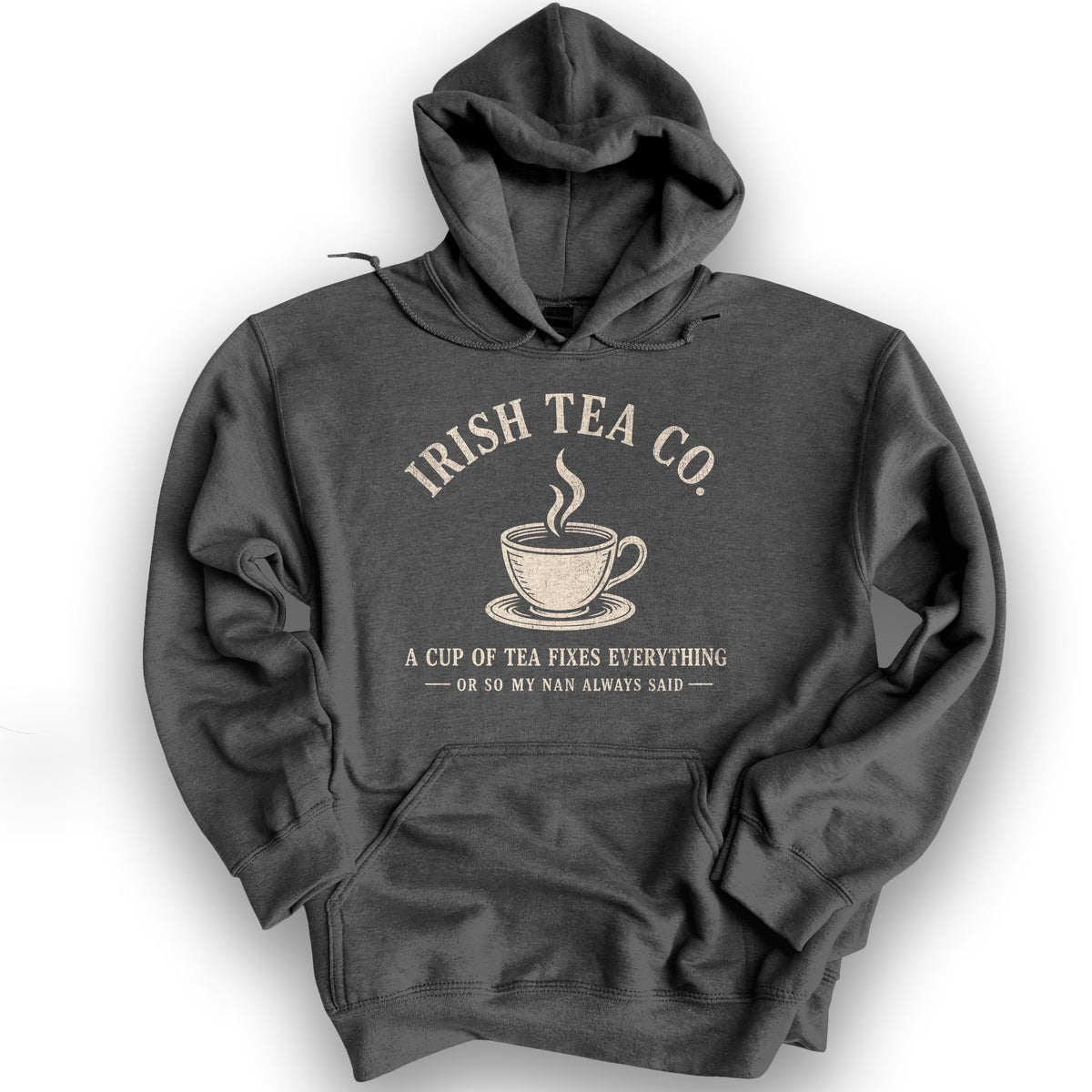 Irish Tea Company Hoodie - Dark Heather