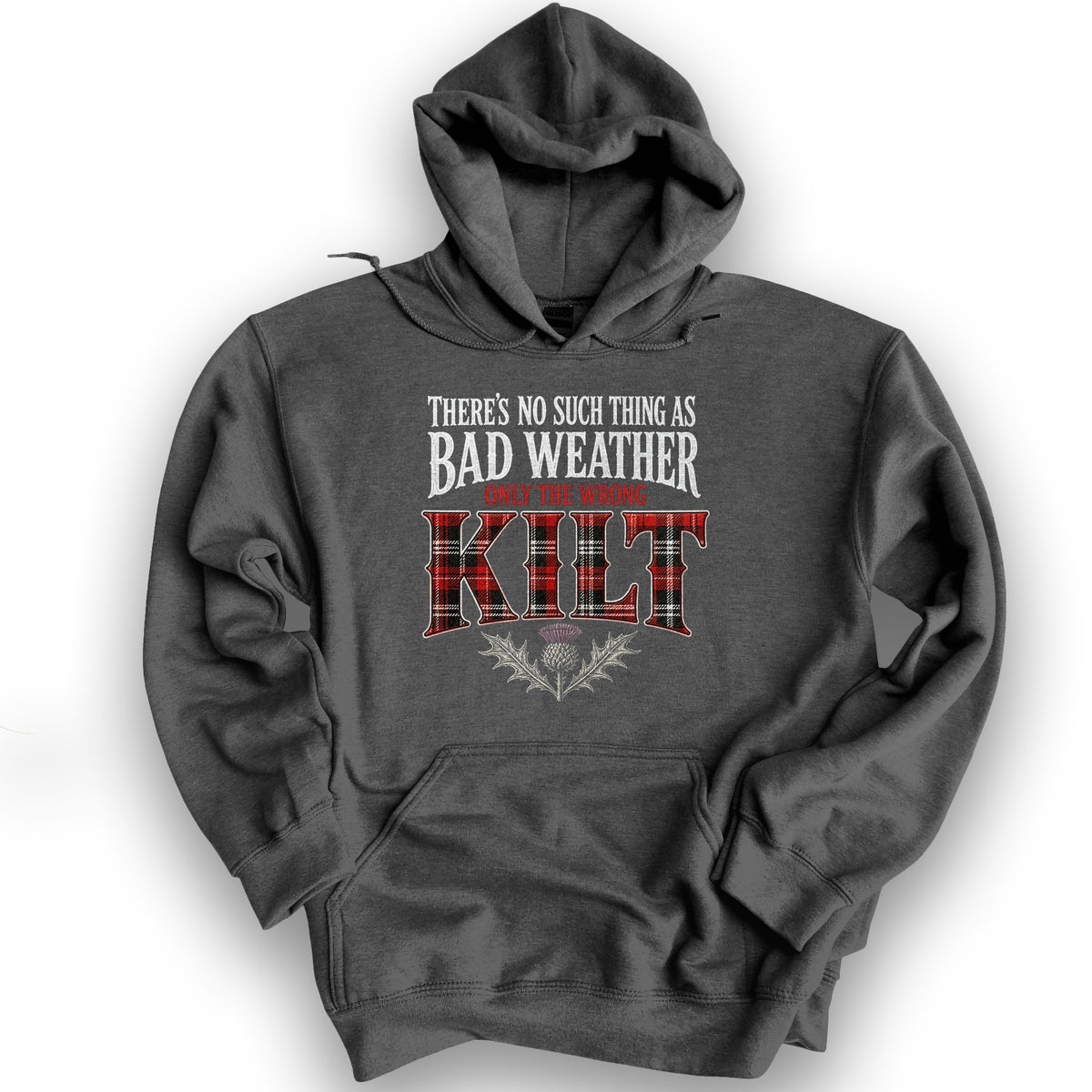Wrong Kilt Weather Hoodie - Dark Heather