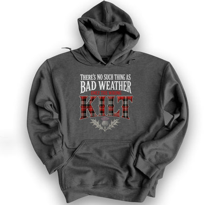 Wrong Kilt Weather Hoodie - Dark Heather