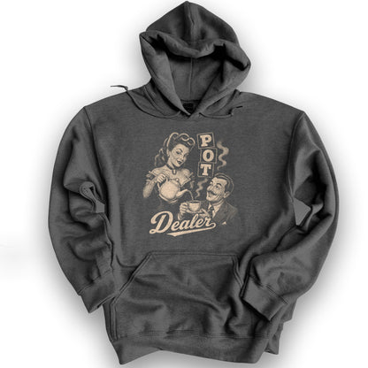 Pot Dealer Tea Hoodie - Dark Heather