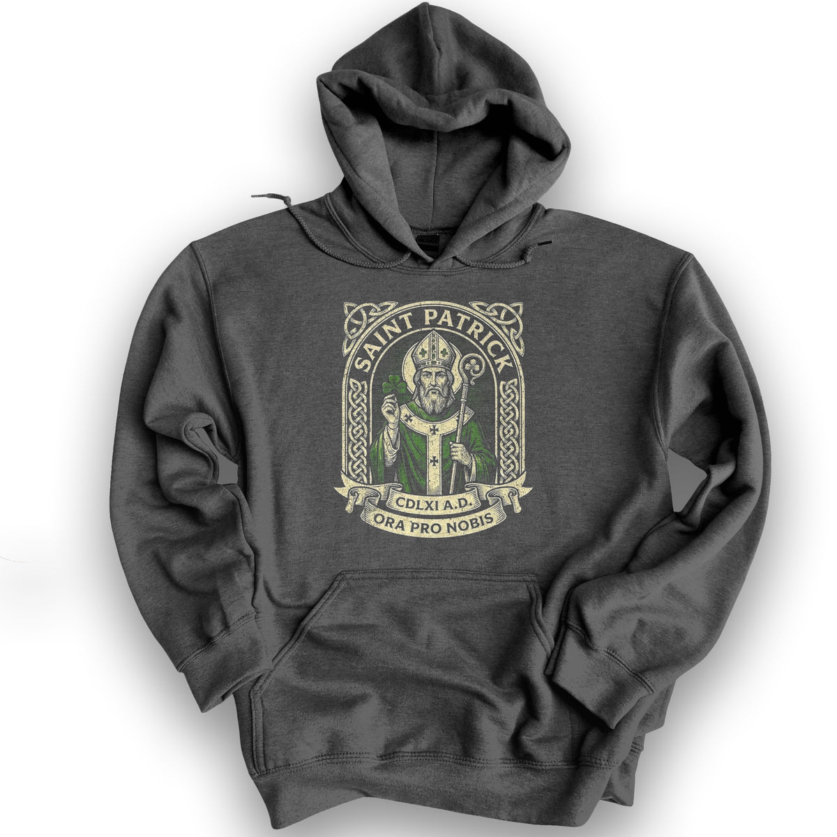 Saint Patrick Ora Pro Nobis Hoodie - Dark Heather