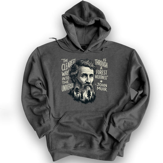 John Muir Universe Hoodie - Dark Heather