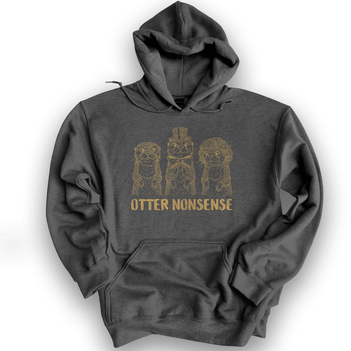 Otter Nonsense Hoodie - Dark Heather