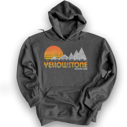 Yellowstone 80's Retro Hoodie - Dark Heather