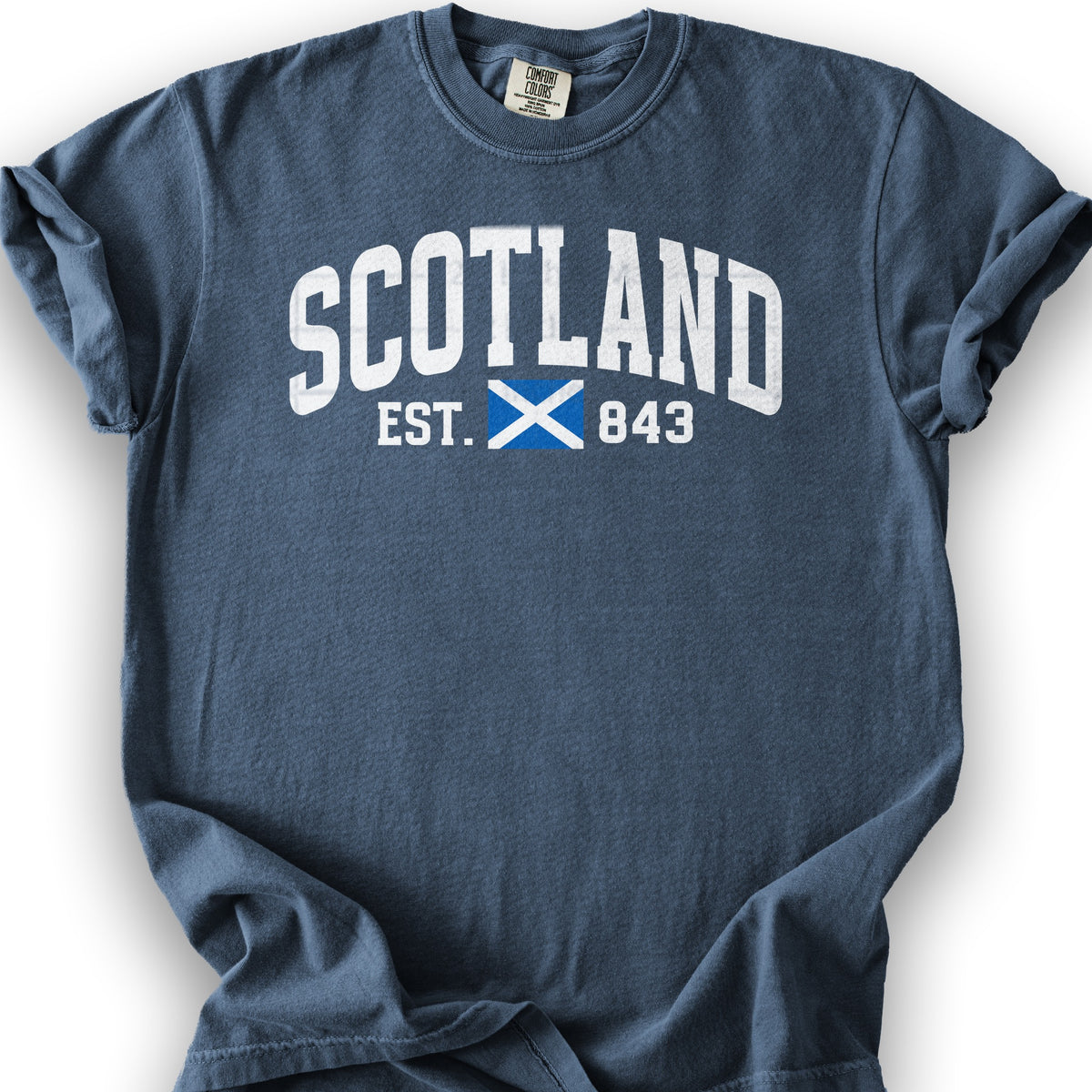 Scotland Varsity Flag T-Shirt - Denim