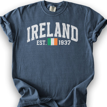 Ireland Varsity Flag T-Shirt - Denim