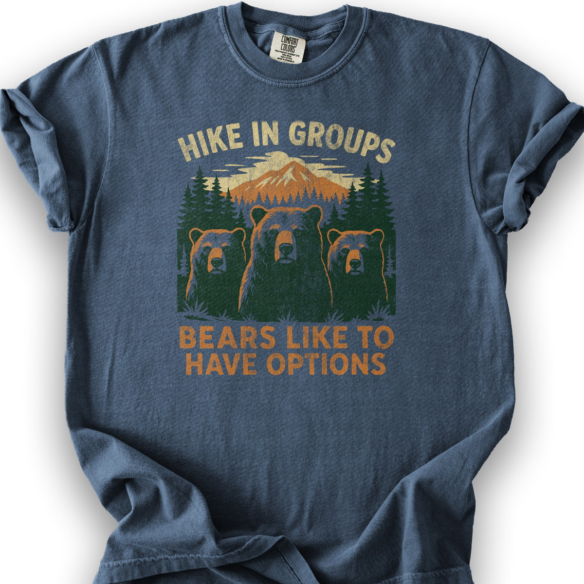 "Hike In Groups" T-Shirt - Denim