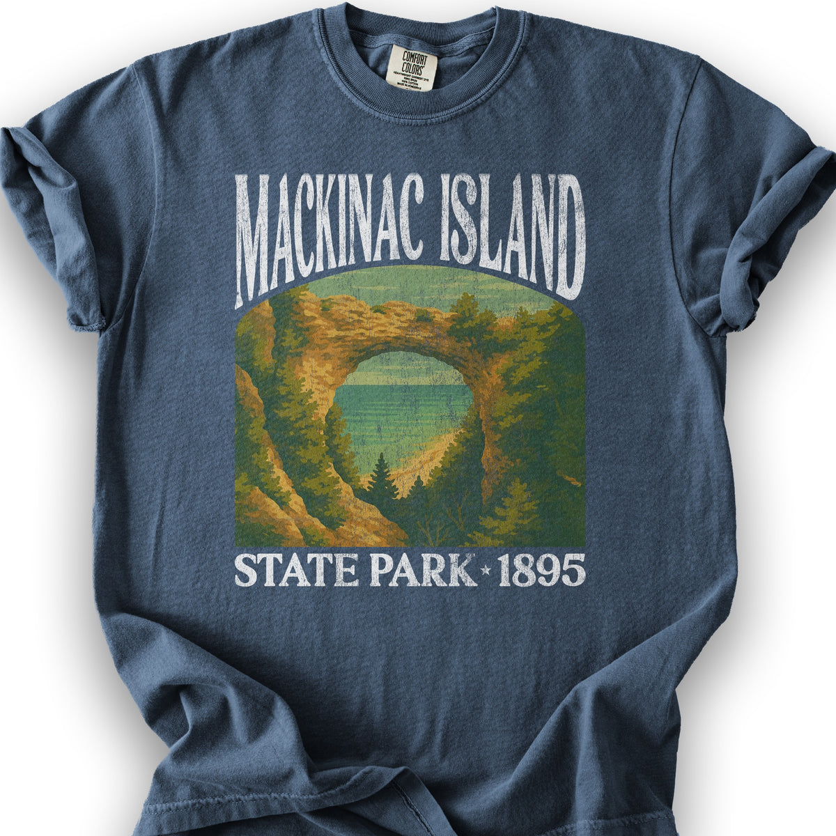 Mackinac Island State Park "Big and Bold" T-Shirt - Denim