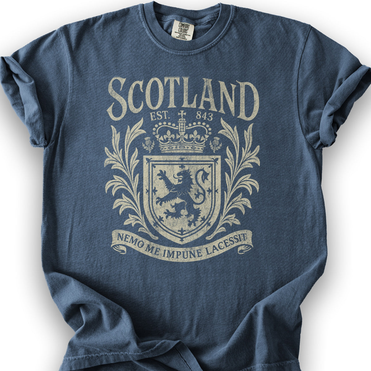 Scotland Vintage Heraldry T-Shirt - Denim