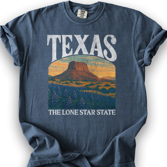 Texas Lone Star State "Big and Bold" T-Shirt - Denim