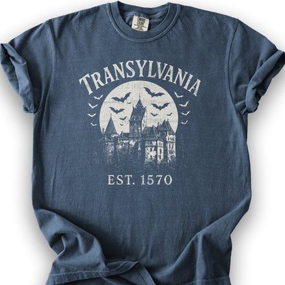 Transylvania Bran Castle T-Shirt - Denim