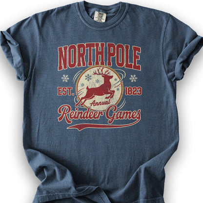 North Pole Annual Reindeer Games T-Shirt - Denim